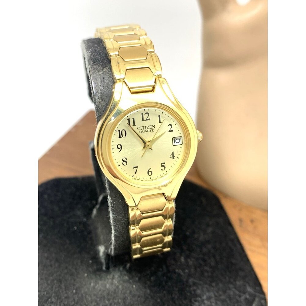 Citizen Womens Watch EU2252-56P Quartz Gold Dial Stainless Steel Petite 23mm - Picture 12 of 13